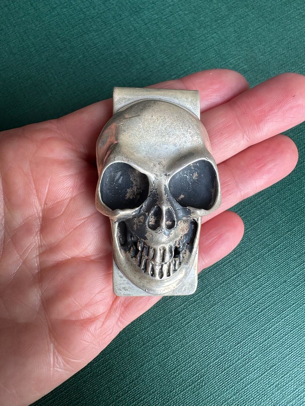KING BABY STUDIO Sterling Silver Skull Money Clip